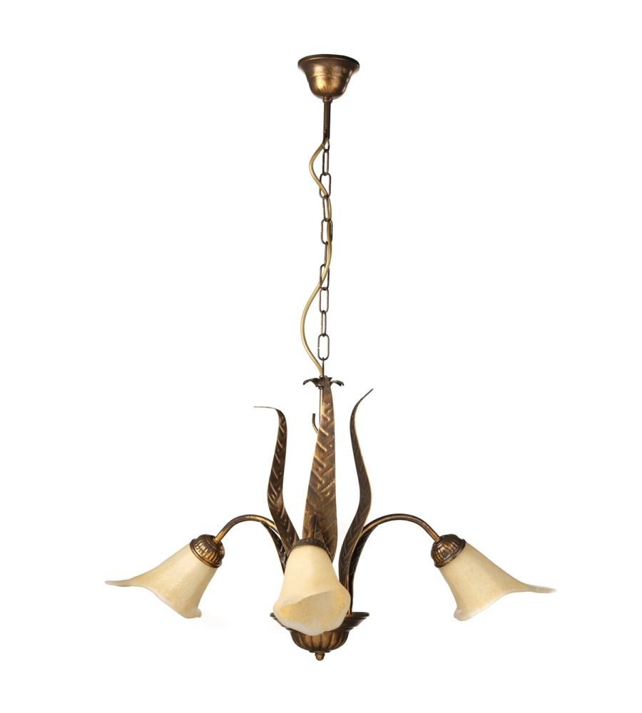 LAMPADARIO 3 LUCI ONLI "ALGA" BRONZO E14